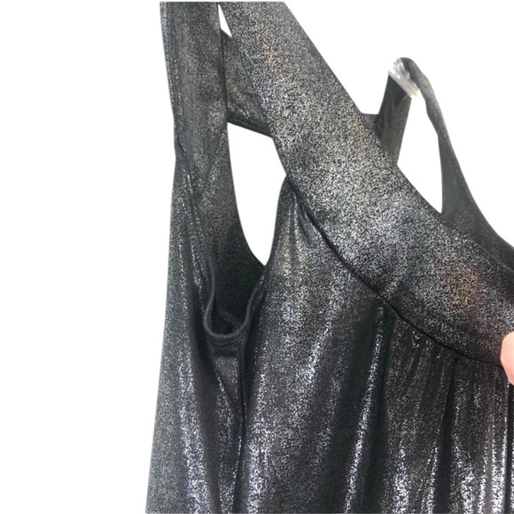 BCX - Dark Grey Metallic Silver Futuristic Shiny Vibrant Tank Top Women’s SZ S - Picture 4 of 8